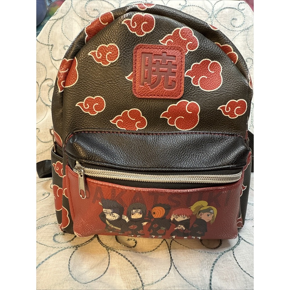 Naruto Shippuden Akatsuki Red‎ Cloud Chibi Mini Backpack Bag
